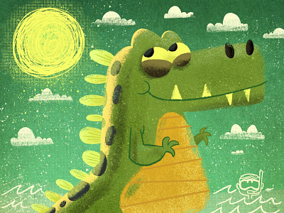 Beach Day beach childrens book childrens illustration dinosaur dinosaurs kidlit kidlitart ocean picture book