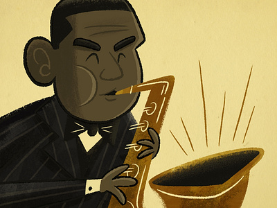 Mr. John Coltrane illustration instrument ipad pro ipadpro jazz kidlit kidlitart music musician procreate saxaphone