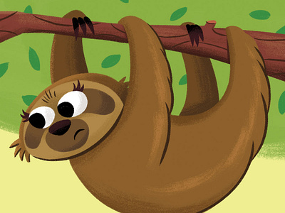 Hangout childrens book illustration kidlitart kids picture book picturebook rainforest sloth tree