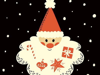 Santa Experiment No. 25 christmas illustration ipad pro procreate retro santa santa claus