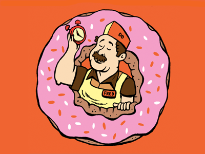 Time to... donuts dunkin fred fun illustration sharpie time