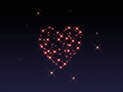 Fireworks Heart animation animation after effects fireworks gif heart illustration love night twinkle