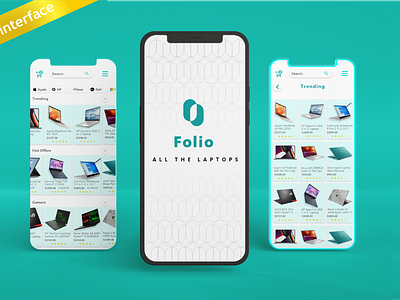 Folio - Mobile UIUX design of a laptop ecommerce shop