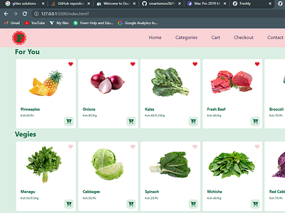 Freshly - An ecommerce grocery shop application on the web UIUX desktop ecommerce grocery logo ui ui design uiux ux ux design web