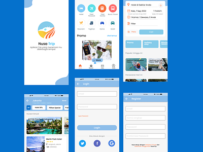 Redesign App Nusa Trip design figma graphic design illustration mobile simple ui ux