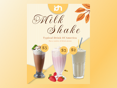 MILK SHAKE graphic design poster