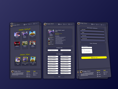 UI UX GAME SHOP graphic design mobile ui uiux