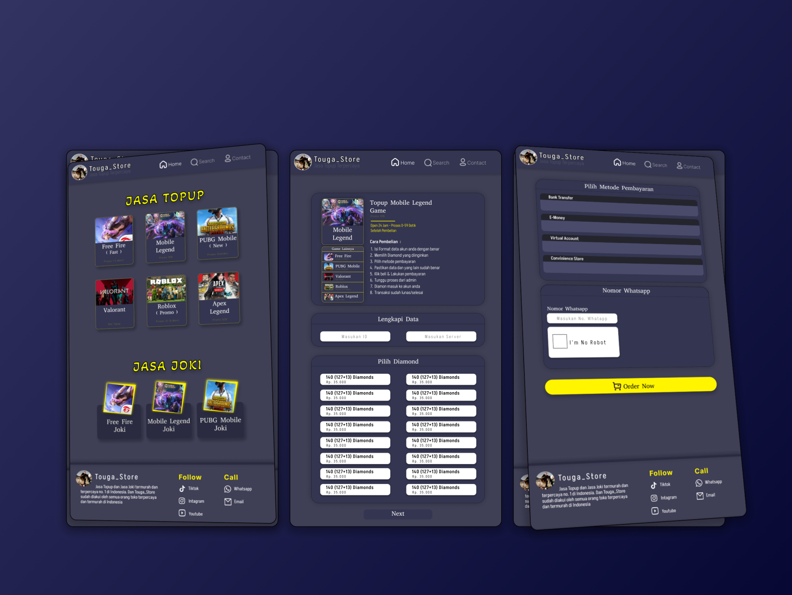 UI UX GAME SHOP by Rafif Dyvka on Dribbble image.