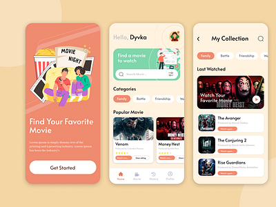 Movie APP mobile ui