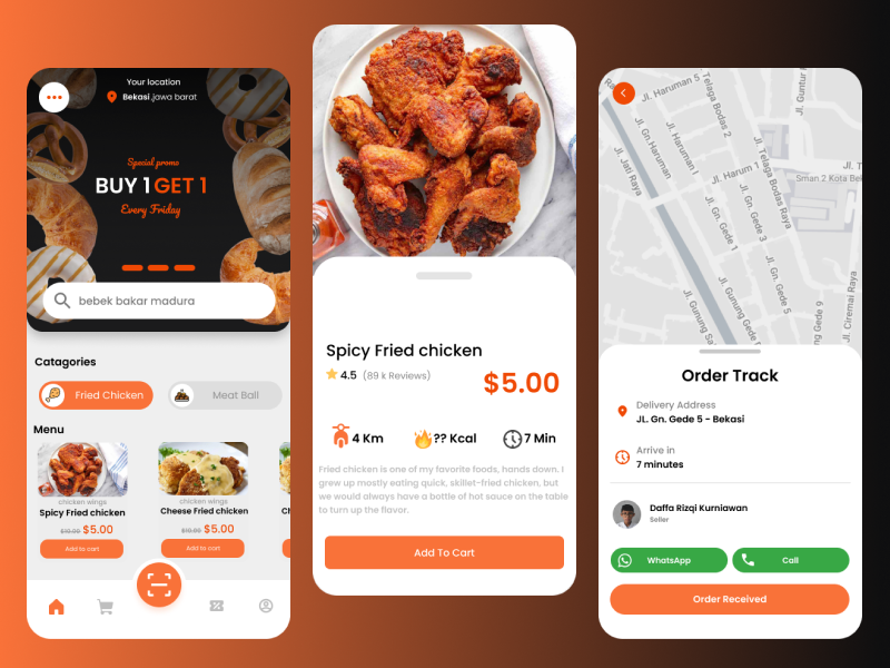 Food UI/UX by daffa Rizqi Kurniawan on Dribbble