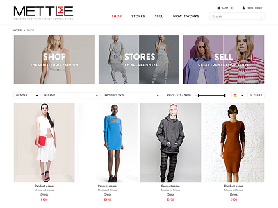 mm shop e commerce fashion shop store ui website