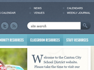 Canton City School children school site website