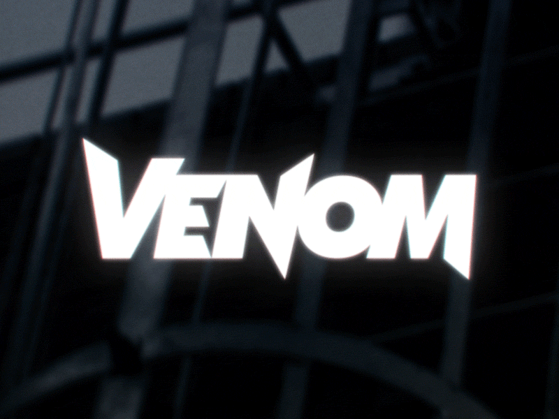 Venom dark 3d animated black building gif venom white