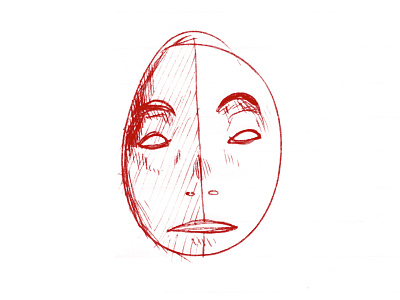 Sketch page 5 — 1 drawing face head illustration man mask rough sketch