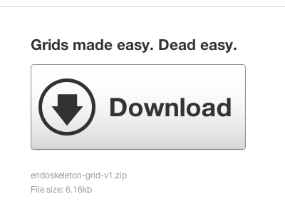 Endoskeleton Preview button css dead download easy endo endoskeleton framework free open source preview skeleton