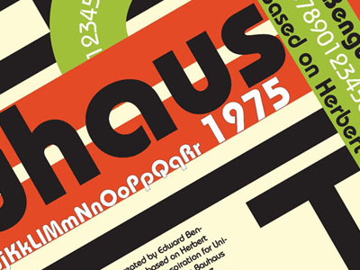 Typeface Poster bauhaus benguiat illustrator poster typeface