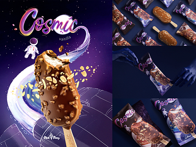 COSMIC - Ice Cream graphic design ice cream illustration packaging space