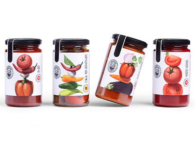 Aragats Food - Balanced Flavour advertisement armenia branding design drawing food packaging fruits graphic design illustration jar label packaging preserves vegetables