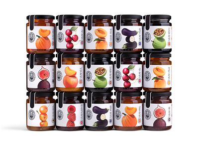 Aragats Food - Balanced Flavour advertisement armenia branding design drawing food packaging fruit graphic design illustration jar packaging preserves vegetable