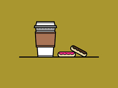 Coffee Donuts coffee design donuts icons illustration vector