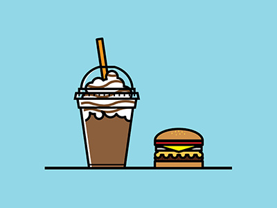 Lunch burger design icon illustration vector