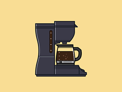 Coffee Maker design flat icon illustration vector