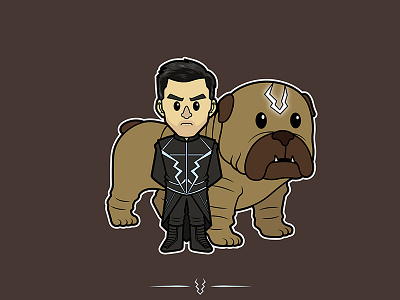 The Silent King blackbolt character chibi cute design inhumans kawaii lockjaw marvel