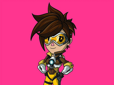 Tracer character cute illustration kawaii overwatch tracer