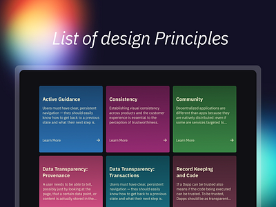 List of Web3 Design Principles