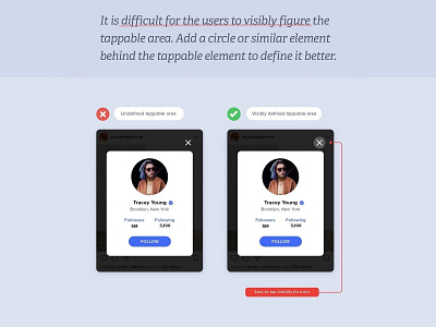 Difficult for users to visibly find tappable area #designtip