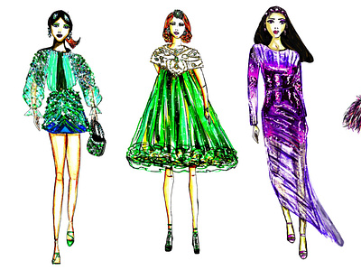 Mood Board 3 adobe fashion illustration handillustration photoshop