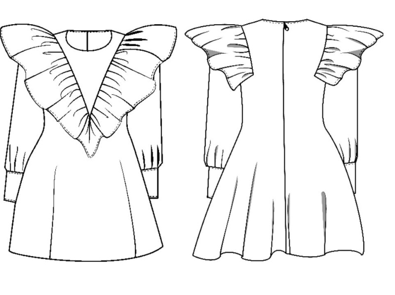 Ruffle Dress by sadaf on Dribbble