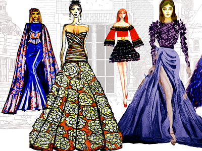 Fashion Illustrations adobe adobe illustrator branding design fashion illustration fashiondesign handillustration illustration