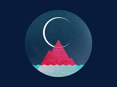 Eclipse eclipse icon illustration island moon mountain night sea