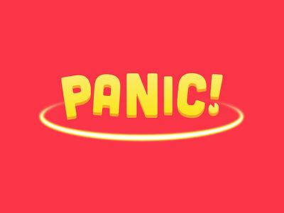 Panic! Logo affinity designer brand fun lettering logo logotype