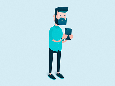 Bearded guy affinity character design guy illustration man people person