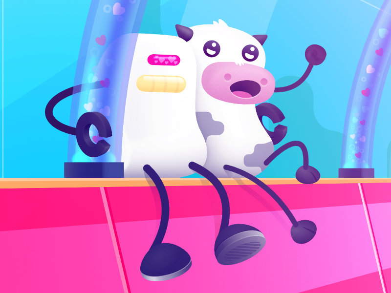 Panic® characters in love character design affinity designer illustration