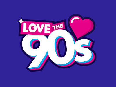 Love The 90s 90 90s affinity designer branding logo logotype nineties