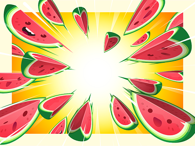 Watermelon Galore affinity designer character design illustration