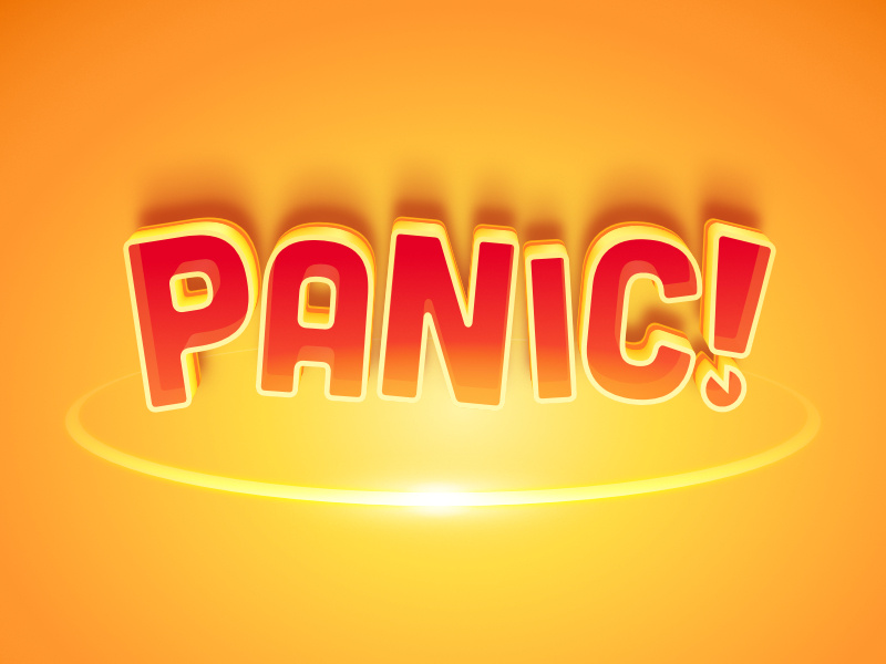 Panic! Logo (self-rebound) cubano logotype logo affinity designer