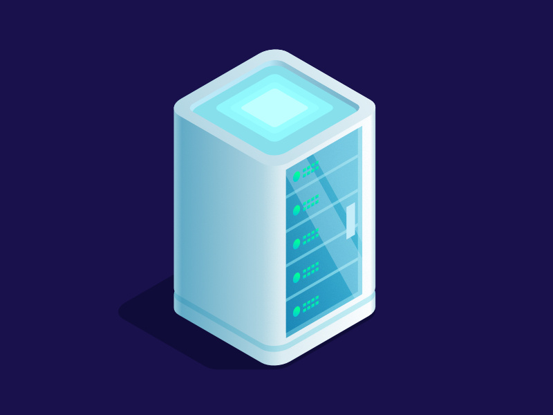 Server data data storage server isometric illustration affinity designer madeinaffinity