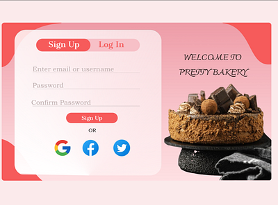 Daily UI #001 - Sign Up Page app bakery bakery app branding challenge colorful daily ui 001 day1 design easy logo signup page ui ui design webapp