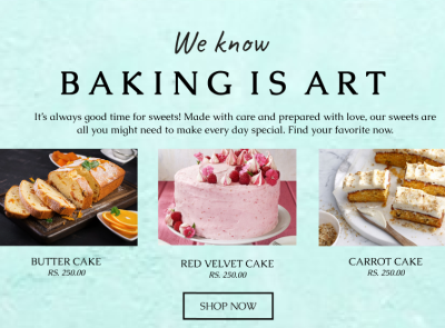Bakery Website Landing Page UI Design