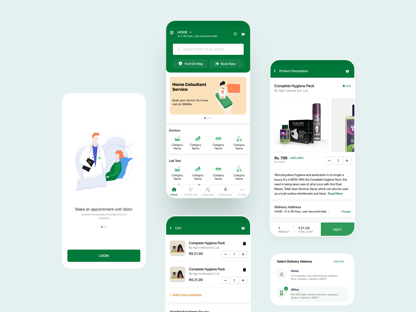 Medical app and health care ecommerce design uiux by Rushabh Patel on ...