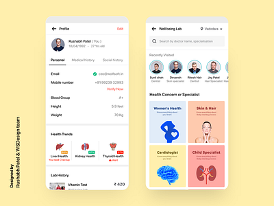 Medical health app android android app app design beanding healthcare medical medical app medical design mobile uiux