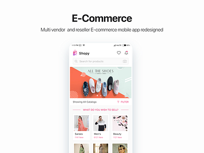 Shopy Ecommerce Redesigned - home page