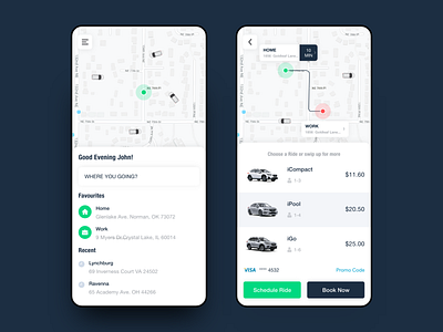 Taxi booking app redesign