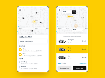 Taxi booking app redesigned android app template booking cab cabin design illustration mobile taxi taxi booking app ui uikit uiux