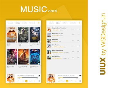 Music Vines App UI