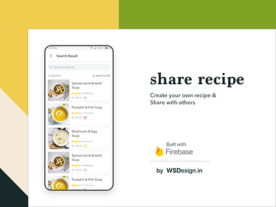 recipe uiux design by wsdesign team on firebase